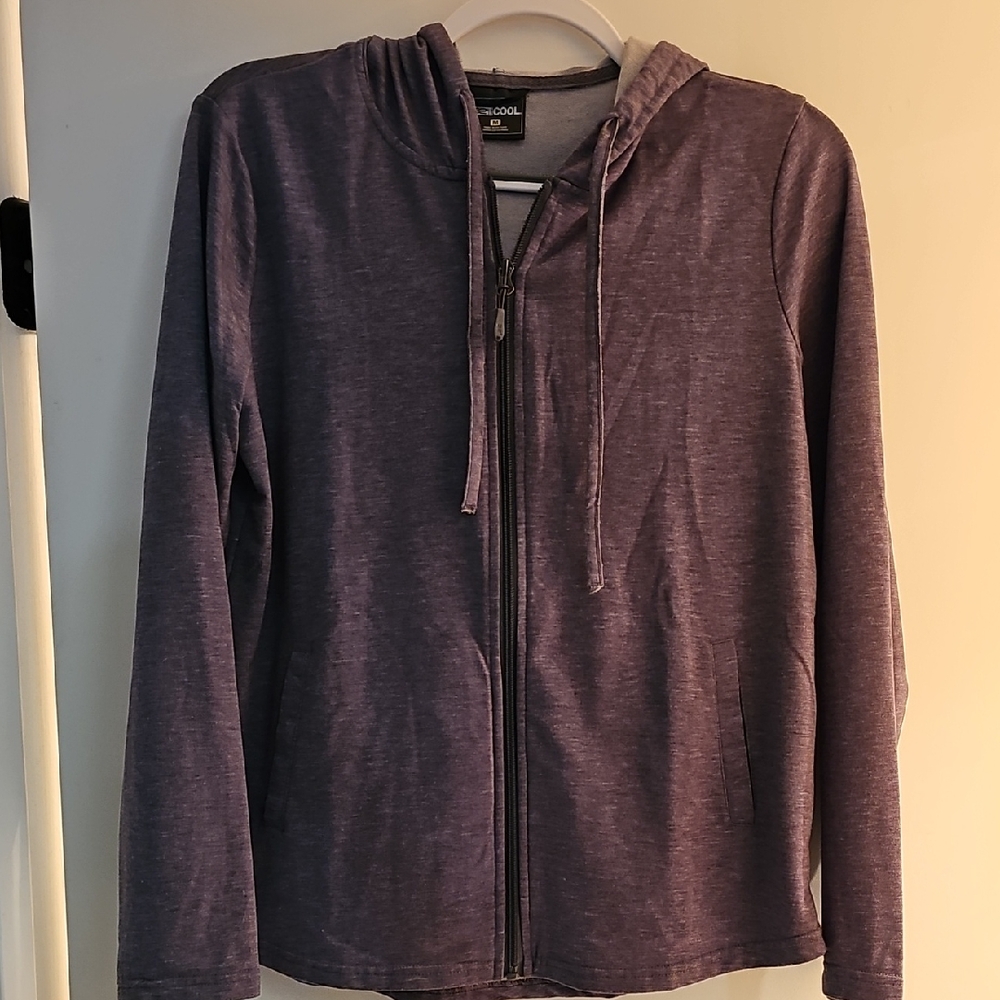 32°COOl Women's M Casual Lightweight Gray Zip-Up Hoodie with UV Protection x